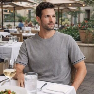 RHONE Compass Knit Tee - Men's Short Sleeve Performance Blend Shirt